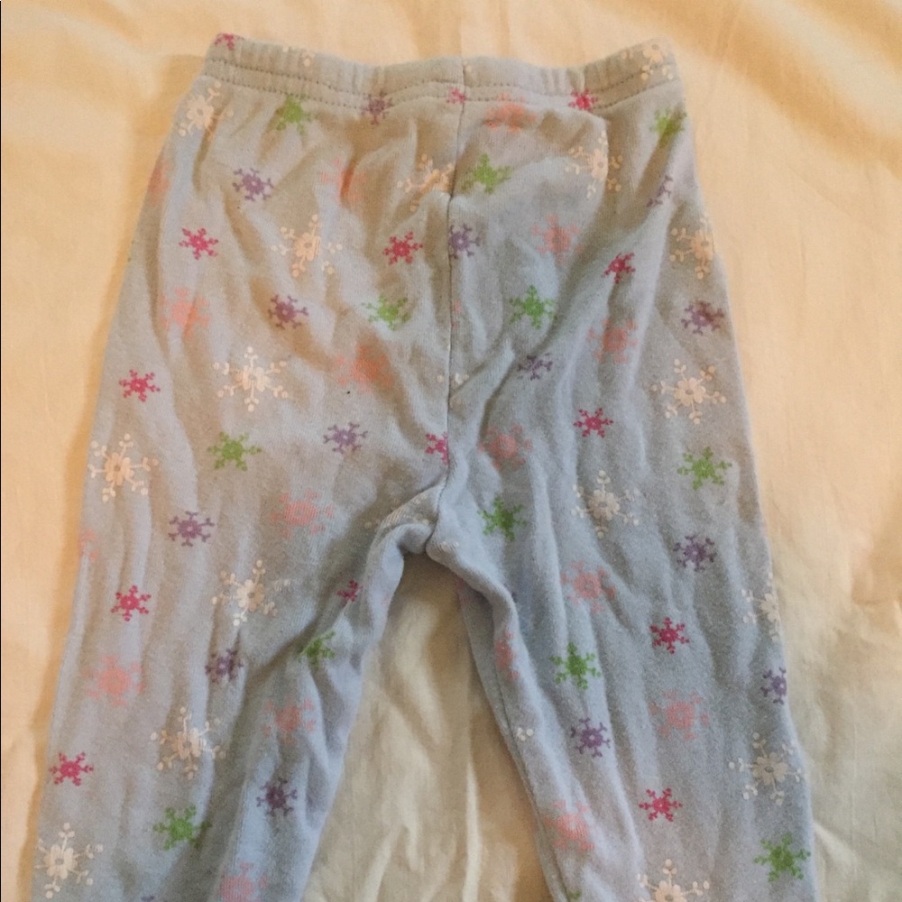 Pajama bottoms with snowflakes size 12 month